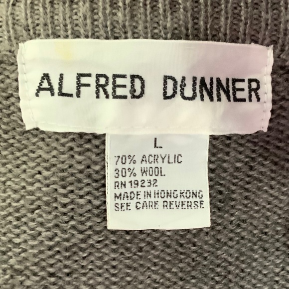 Alfred Dunner Embroidered Vintage 90s Floral Wool Cardigan Size L - Picture 8 of 9